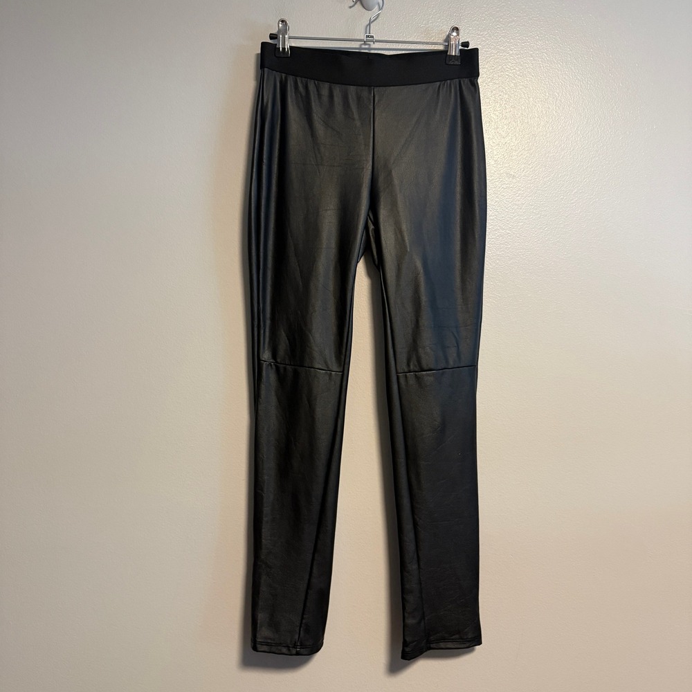 Emerson Fry Black Vegan Leather High Rise Leggings Pants NWT Size S - Picture 5 of 12